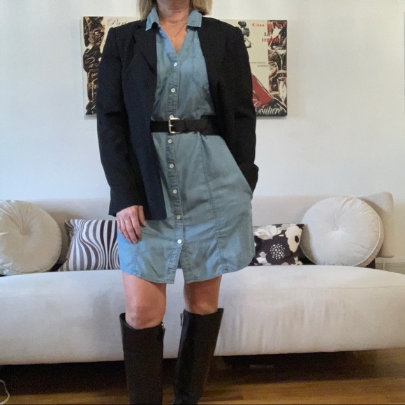 Guess soft denim button up dress with tie waist - Picture 13 of 14